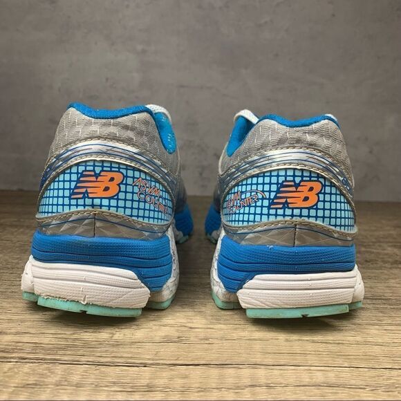 New Balance Women’s 860 V5~Silver/Blue Running Shoes Lace Up~Size 7B - Picture 4 of 9